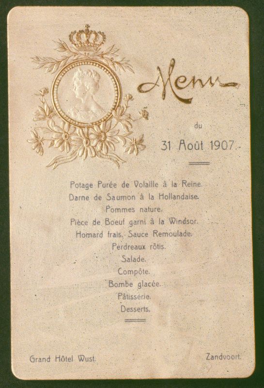 Menukaarten Grand Hotel